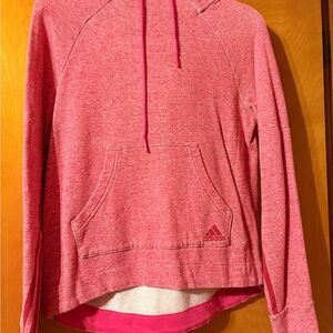 Adidas Women's Pink Heathered Hoodie